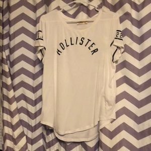 Hollister white shirt with logo